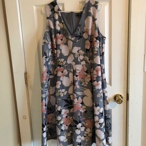 Lane Bryant floral v-neck dress